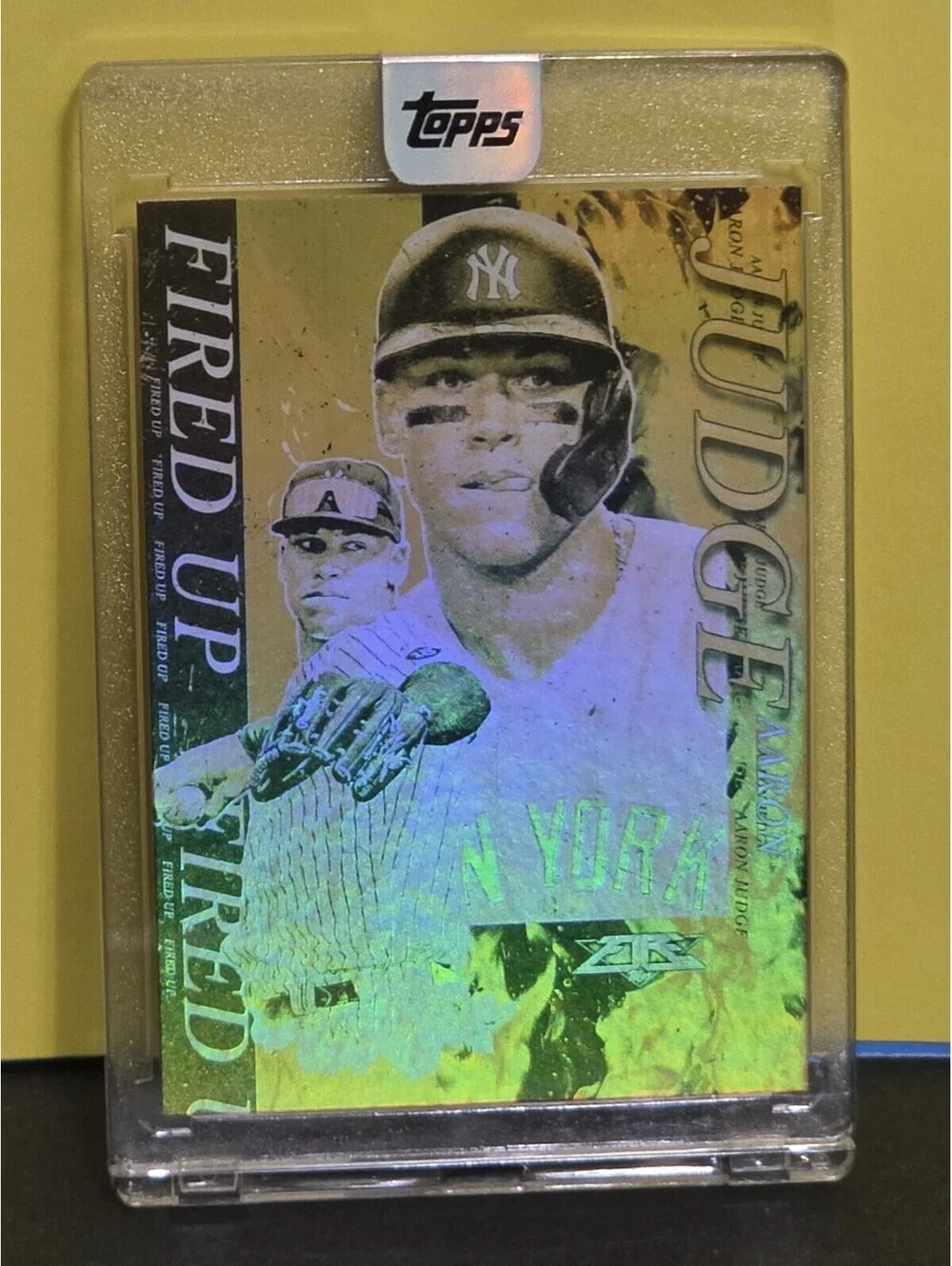 Aaron Judge Refractor Card Topps Fire Gold Insert BaseballYankees Sealed